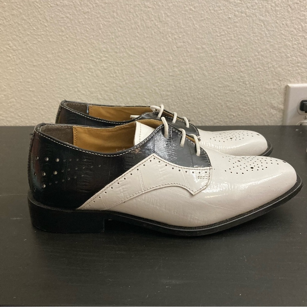 Liberty Enzo Oxford Shoes - Black/White - Size 5